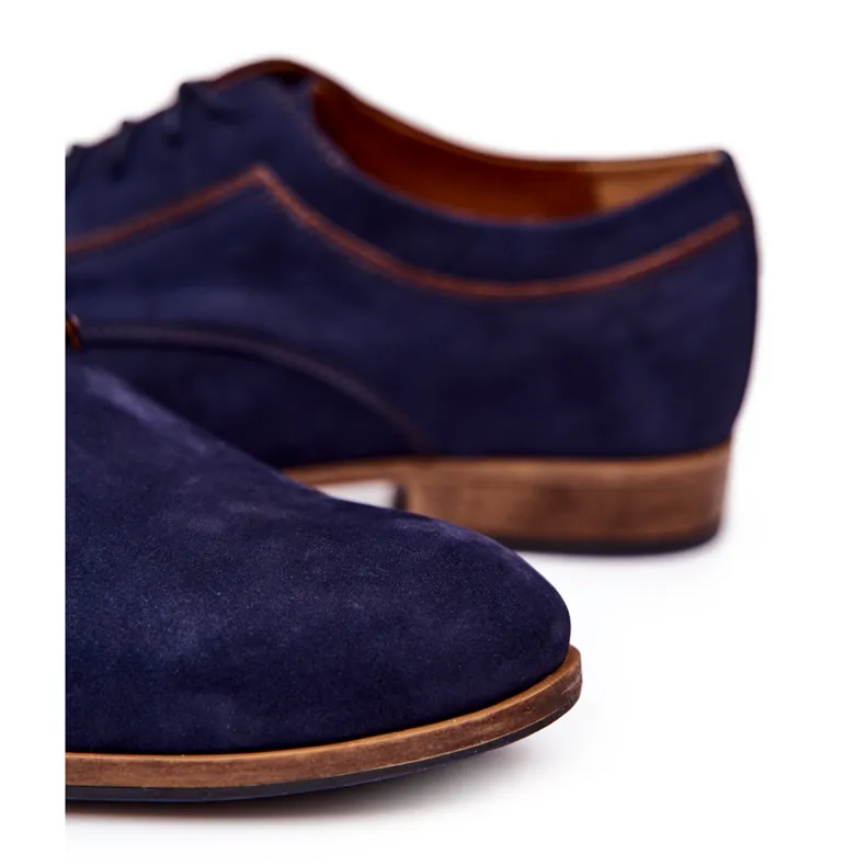 Bednarek Polish Shoes Chaussures Nubuck Cuir Bednarek 684 Bleu marine brun
