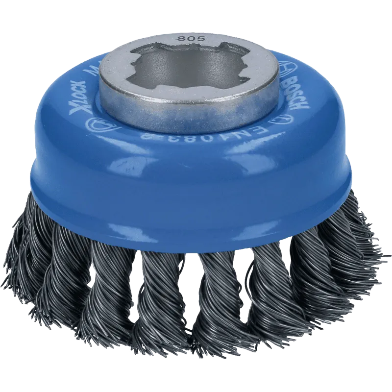 Brosse boisseau torsadée X-LOCK Ø75 mm pour meulage acier BOSCH 2608620727