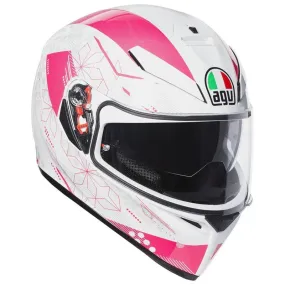 CASQUE INTEGRAL AGV K3 SV MULTI IZUMI BLANC ROSE
