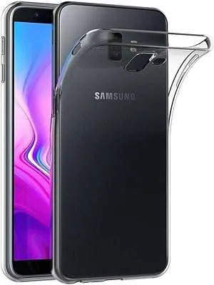 Coque arrière transparente pour samsung galaxy j6 plus (6 pouces) en gel 