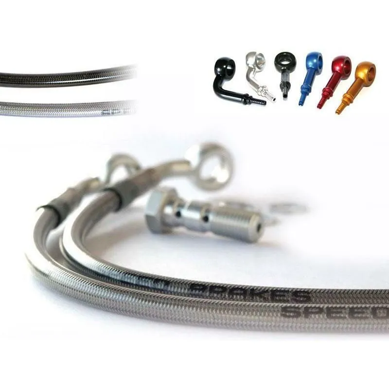 Durite d'embrayage d'aviation SPEEDBRAKES carbone/raccord argent Honda VFR 800 F ABS