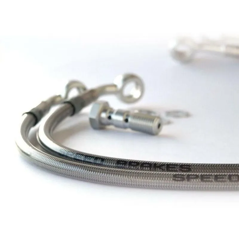 Durite de frein arrière d'aviation SPEEDBRAKES carbone/raccord rouge Kawasaki ZZR 1400