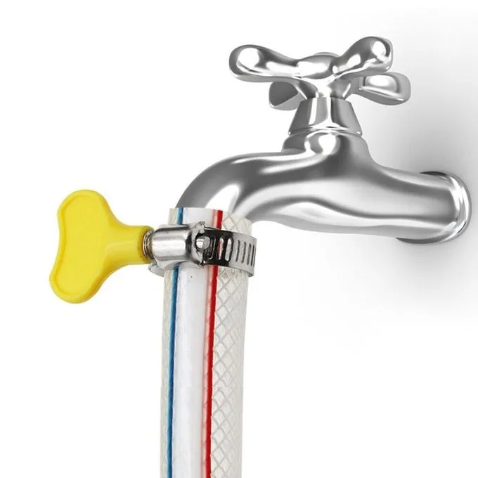 Ensemble de10 Pinces à Tuyau d'Eau Robustesse de l'Acier Inoxydable Confort de la Poignée en Plastique 
