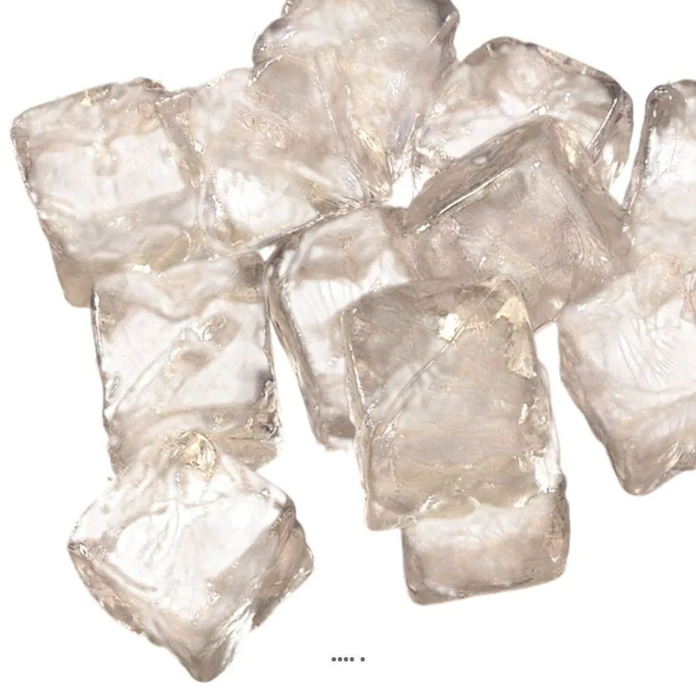 Glaçons artificiel en cube en lot de 12 plastique soufflé Ø30x30mm
