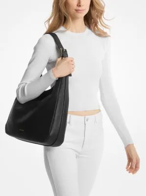 Grand sac porté épaule bohème Nolita en cuir grainé