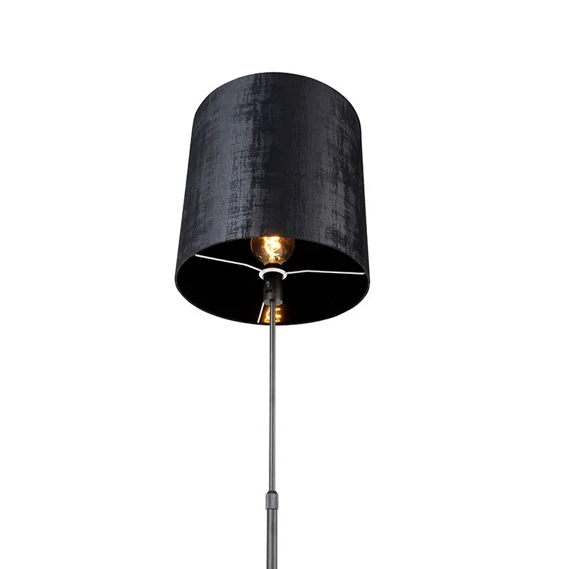 Lampadaire abat-jour noir noir 40 cm orientable - Parte