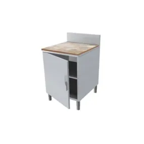 Meuble arrière pour service traditionnel dessus hêtre 1 porte battante P 700 mm