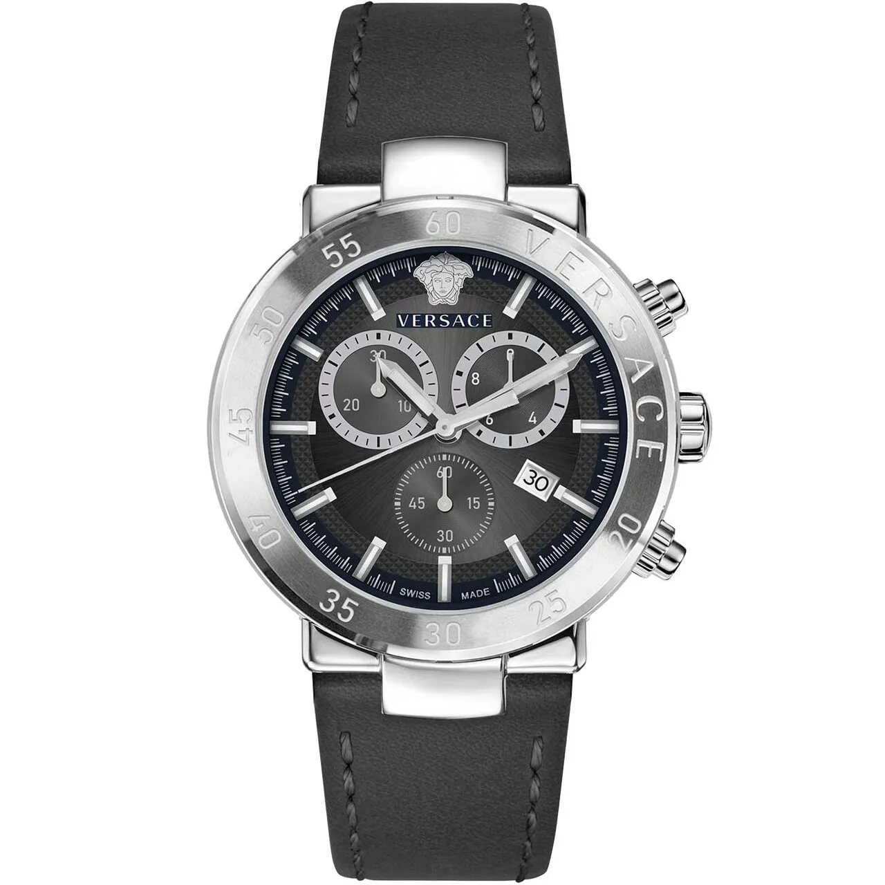 Montre homme Versace VEPY00120, Quartz, 44mm, 5ATM