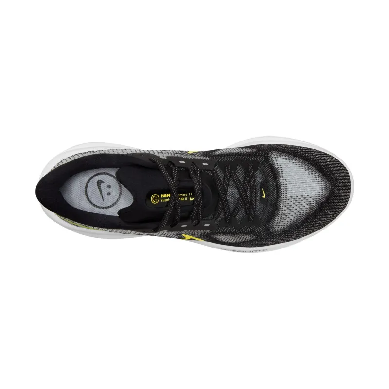 Nike Vomero 17 pour homme - Black/Volt-Lt Smoke Grey-White