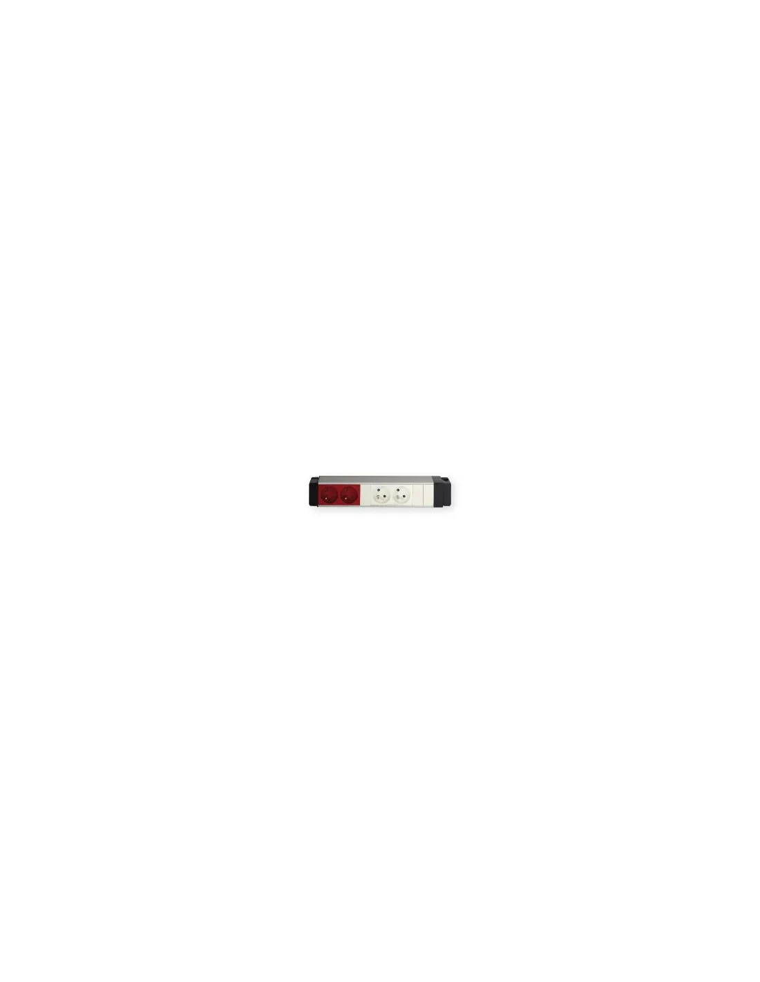 Nourrice équipée TerCia NRC-C45 2 prises 2P+T + 2 prises 2P+T détrp. Alu Anodisé IBOCCO B45640