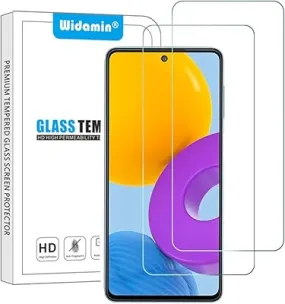 Pack de 2 protecteurs d’écran widamine, compatibles avec samsung galaxy m52 5g, verre 