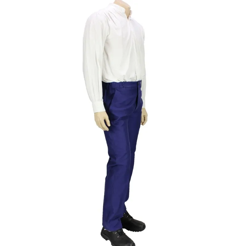 PANTALON MOLESKINE TAILLE BASSE BLEU