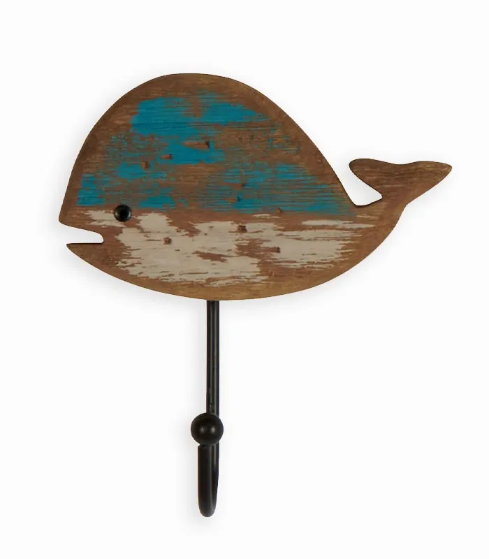 Patère baleine bleue OUESSANT
