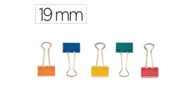PINCES DOUBLE CLIP 19MM ASSORTIS