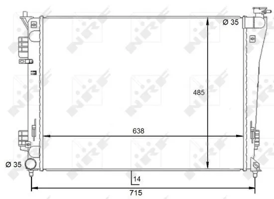 Radiateur, refroidissement du moteur NRF FRANCE 59092 