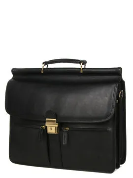 Serviette Gérard Hénon Renaissance 40 cm  2 soufflets Noir  5147/01  