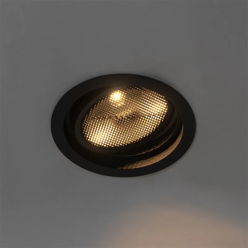 Smart inbouwspot zwart verstelbaar incl. Wifi GU10 111mm - Coop 111 Honey